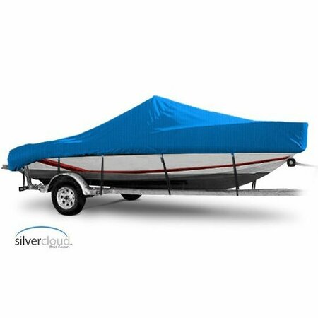 EEVELLE Boat Cover BAY BOAT Rounded Bow, Low or No Bow Rails Inboard Fits 15ft 6in L up to 90in W Royal SCCCB1590-RYL